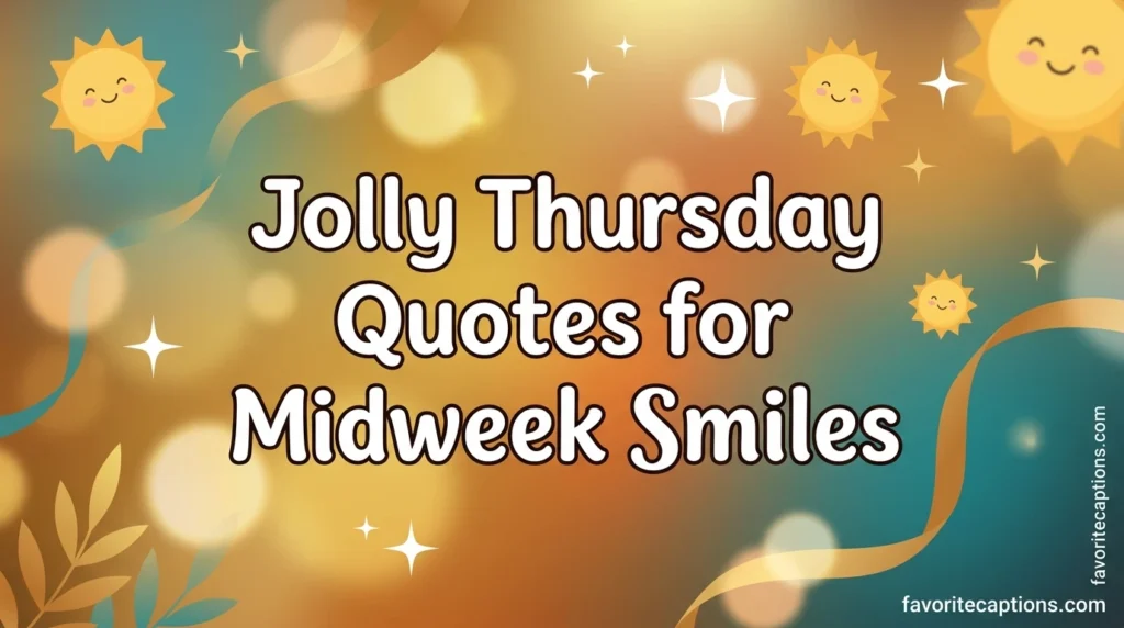 Jolly Thursday Quotes for Midweek Smiles