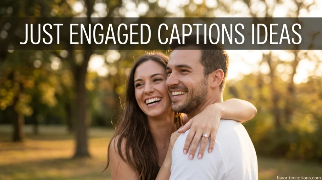 Just engaged captions ideas