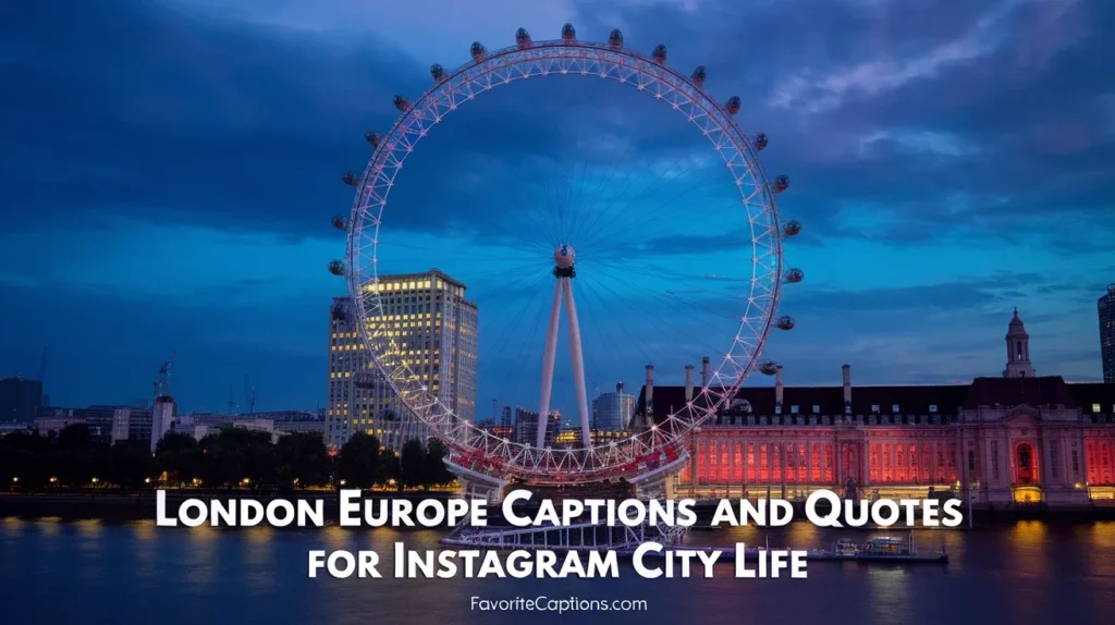 London Europe captions and quotes for Instagram city life
