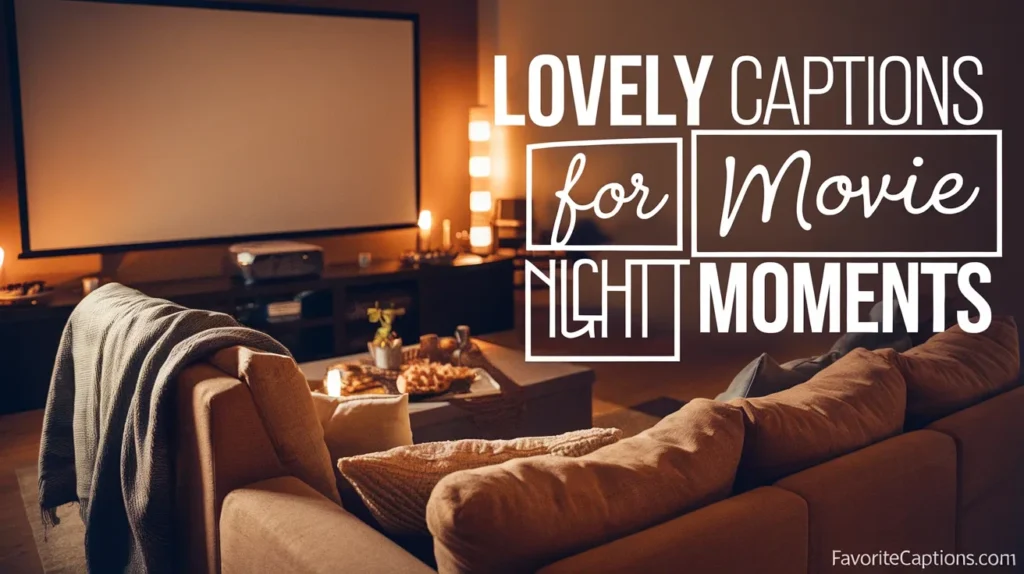 Lovely captions for movie night moments
