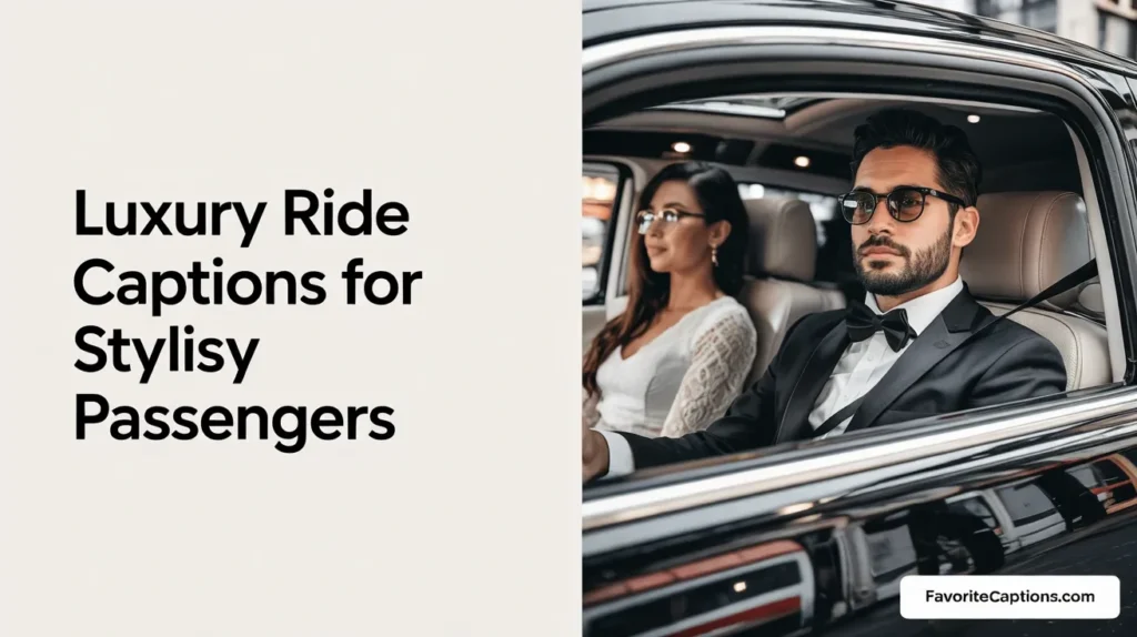 Luxury ride captions for stylish passengers