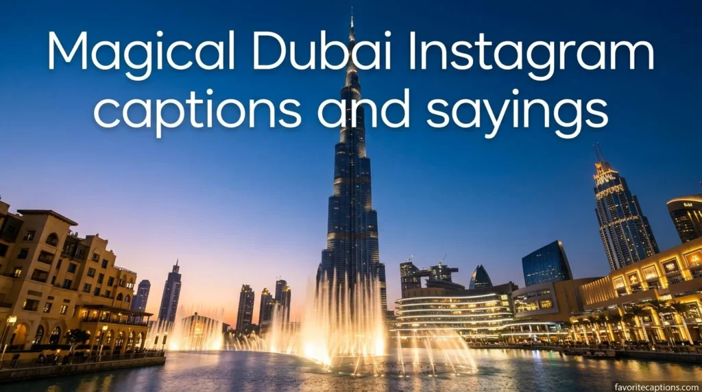Magical Dubai Instagram captions and sayings