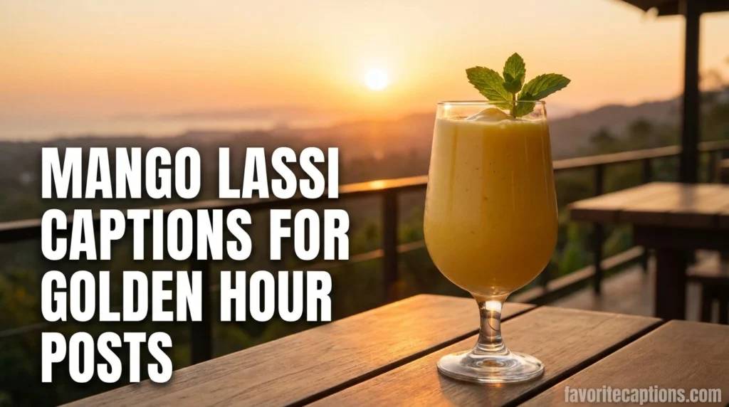 Mango lassi captions for golden hour posts