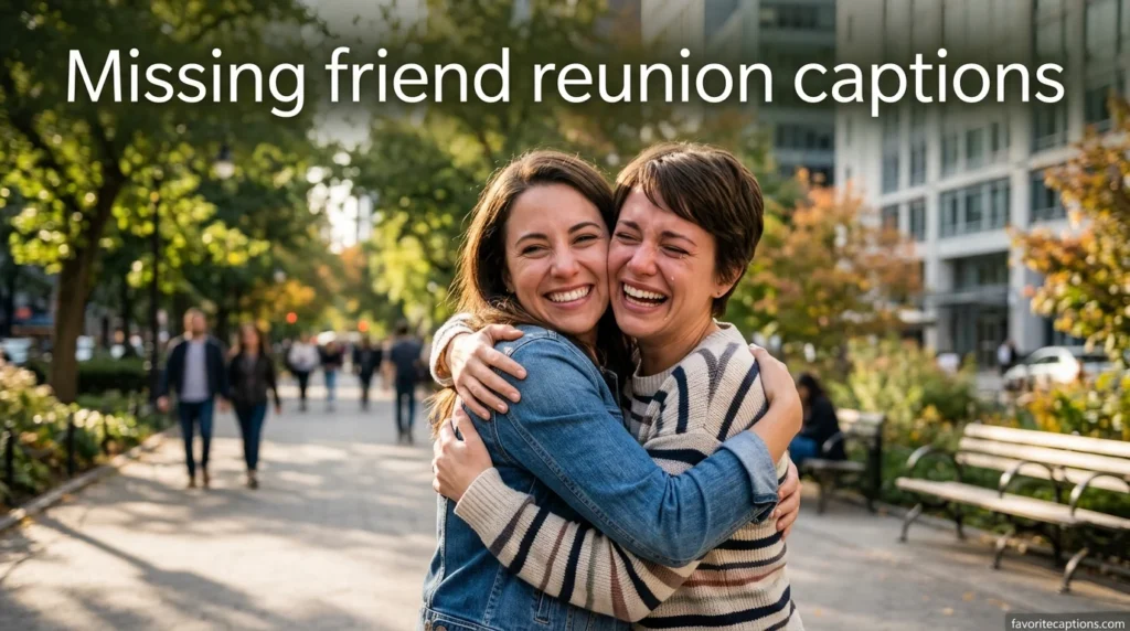 Missing friend reunion captions