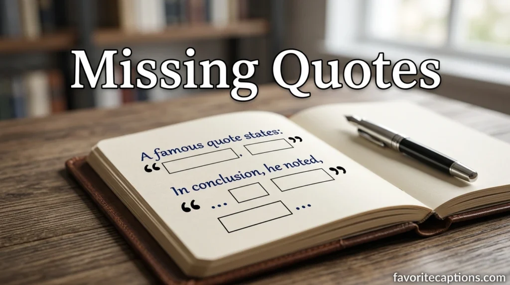 Missing Quotes