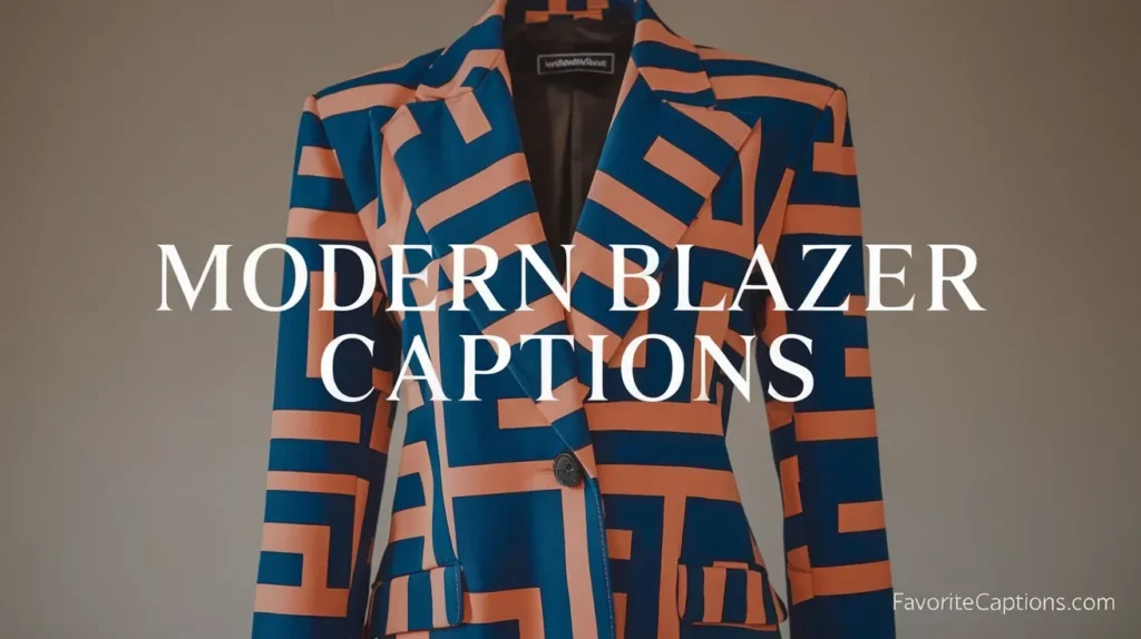 Modern blazer captions