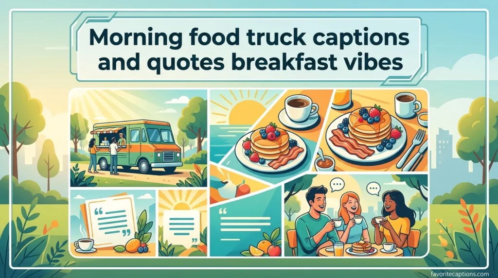 Morning food truck captions and quotes breakfast vibes