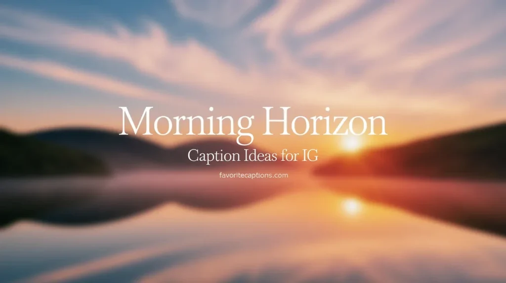 Morning horizon caption ideas for IG