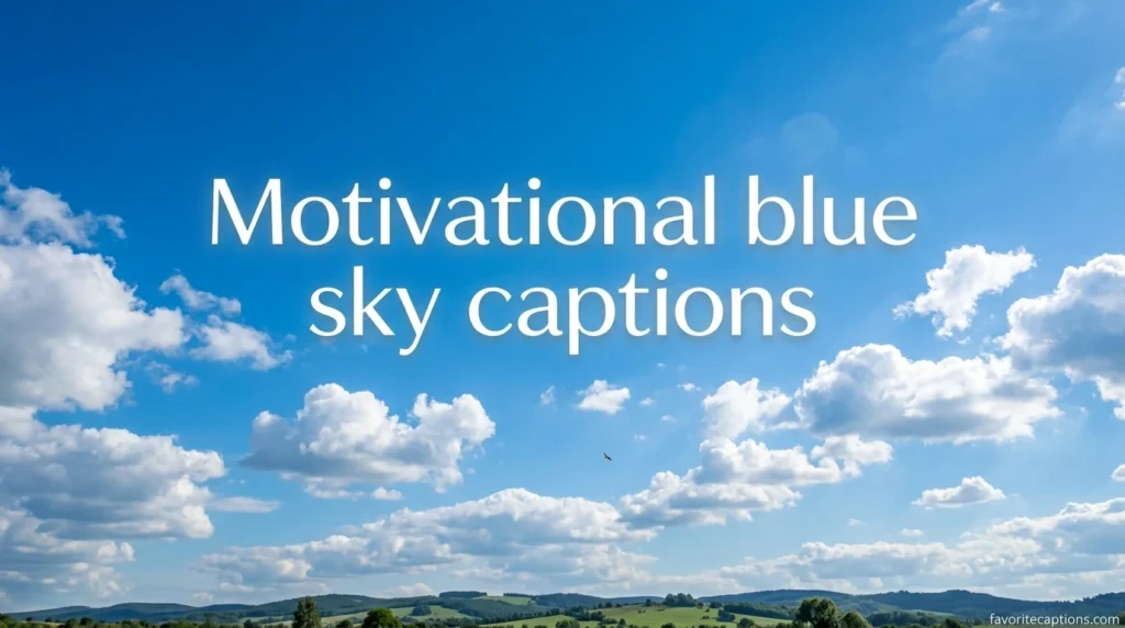 Motivational blue sky captions