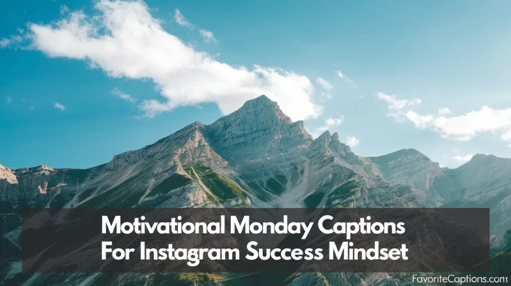Motivational monday captions for instagram success mindset