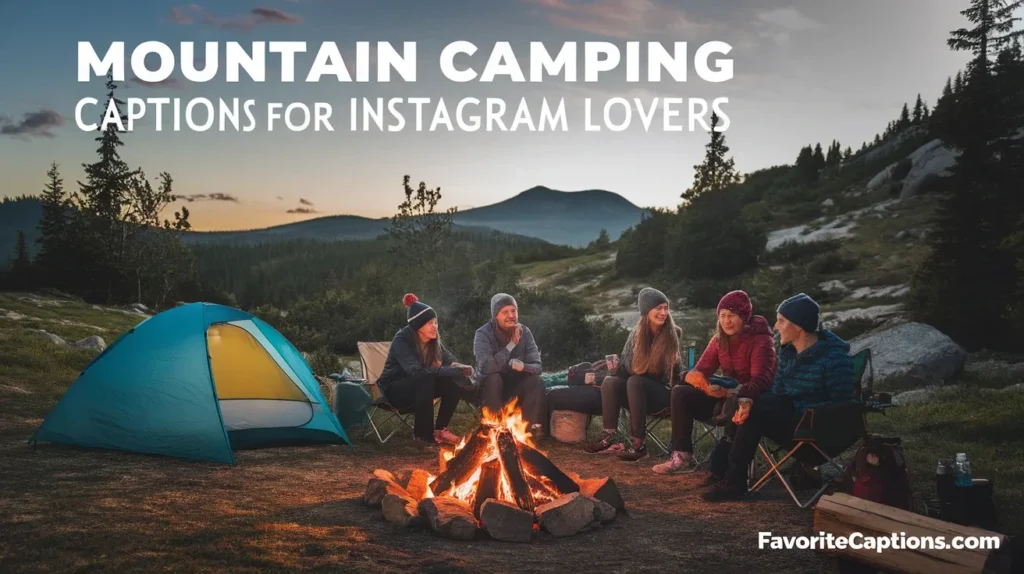 Mountain camping captions for Instagram lovers