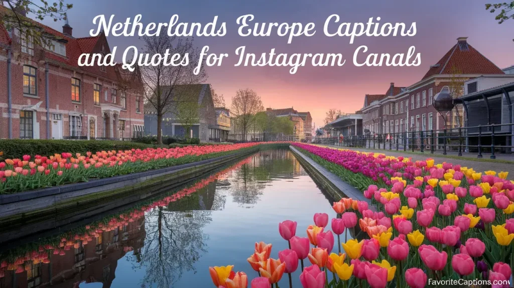 Netherlands Europe captions and quotes for Instagram canals