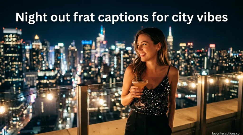 Night out frat captions for city vibes