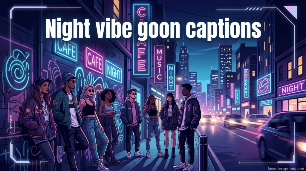 Night vibe goon captions