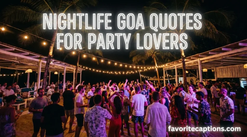 Nightlife Goa Quotes for Party Lovers