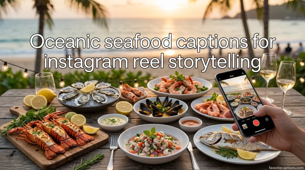 Oceanic seafood captions for instagram reel storytelling