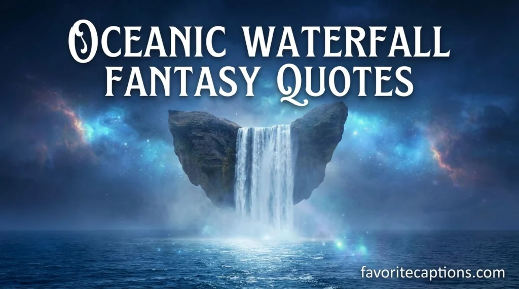 Oceanic waterfall fantasy quotes