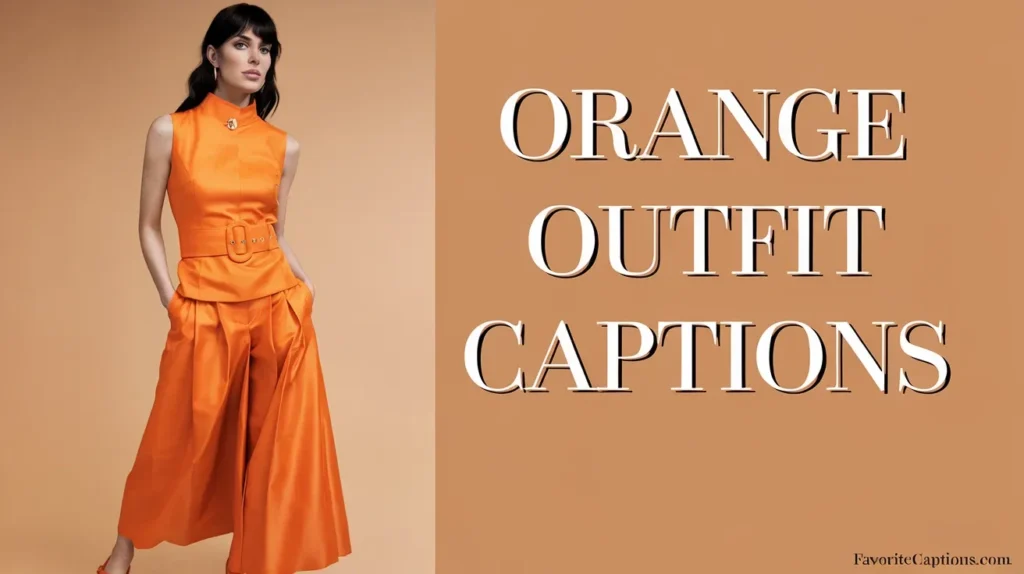 Orange Outfit Captions