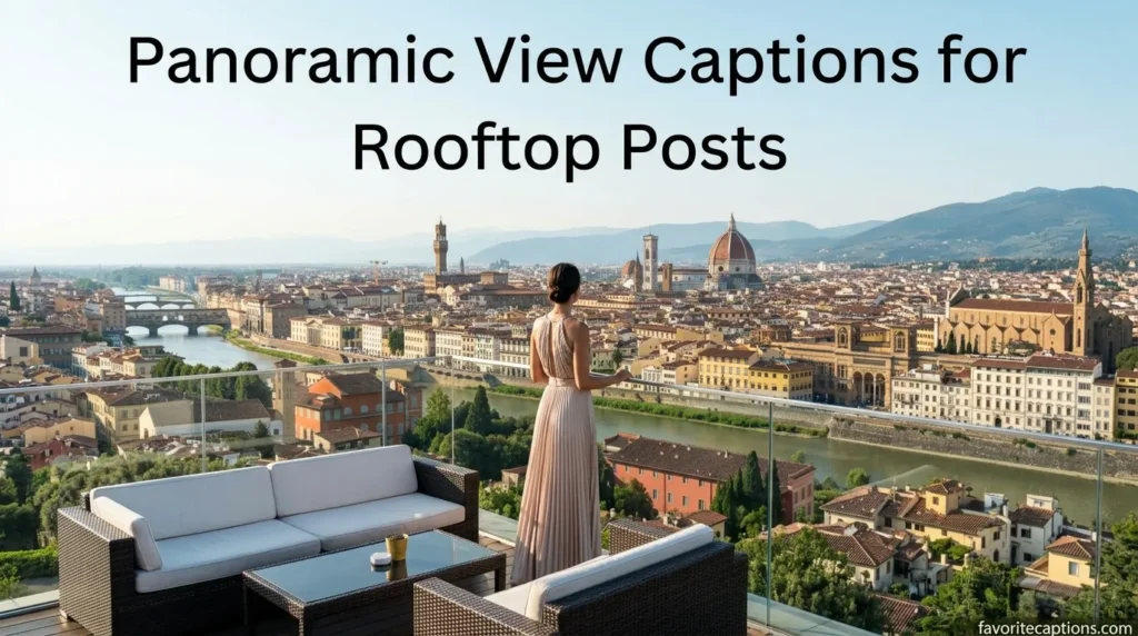 Panoramic View Captions for Rooftop Posts