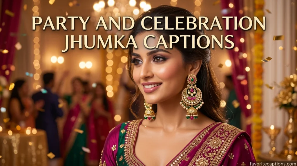 Party and Celebration Jhumka Captions