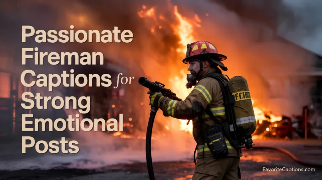 Passionate fireman captions for strong emotional posts