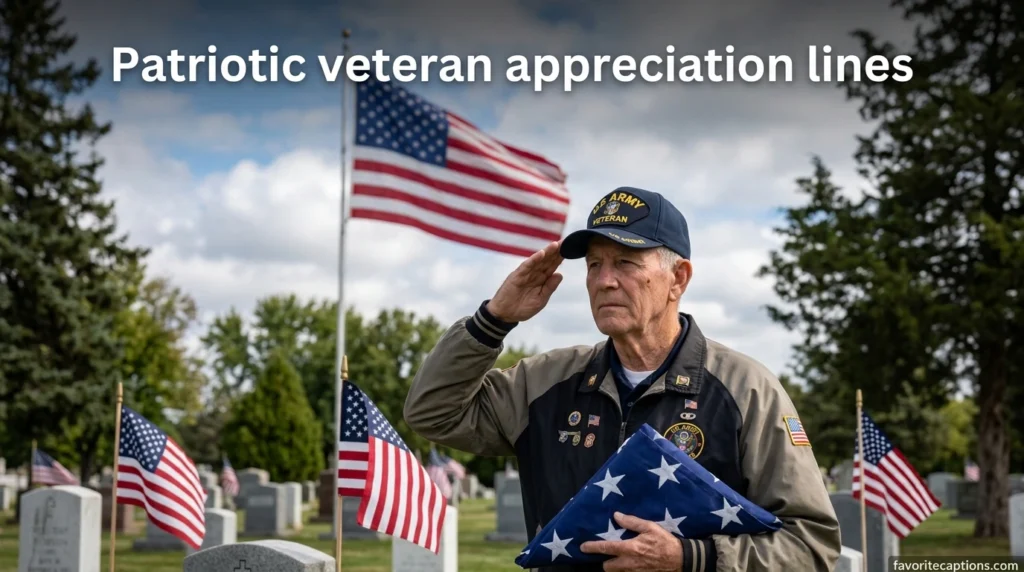 Patriotic veteran appreciation lines