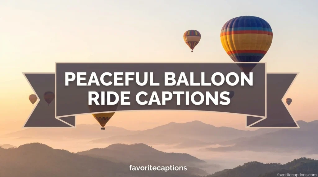 Peaceful balloon ride captions