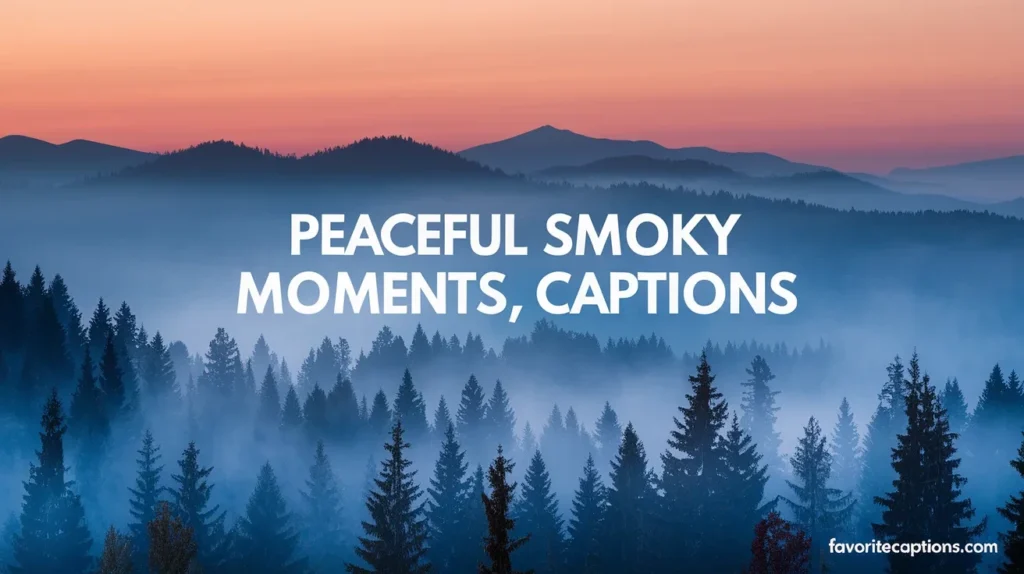 Peaceful Smoky Moments Captions