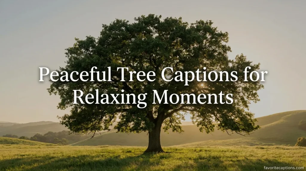 Peaceful Tree Captions for Relaxing Moments