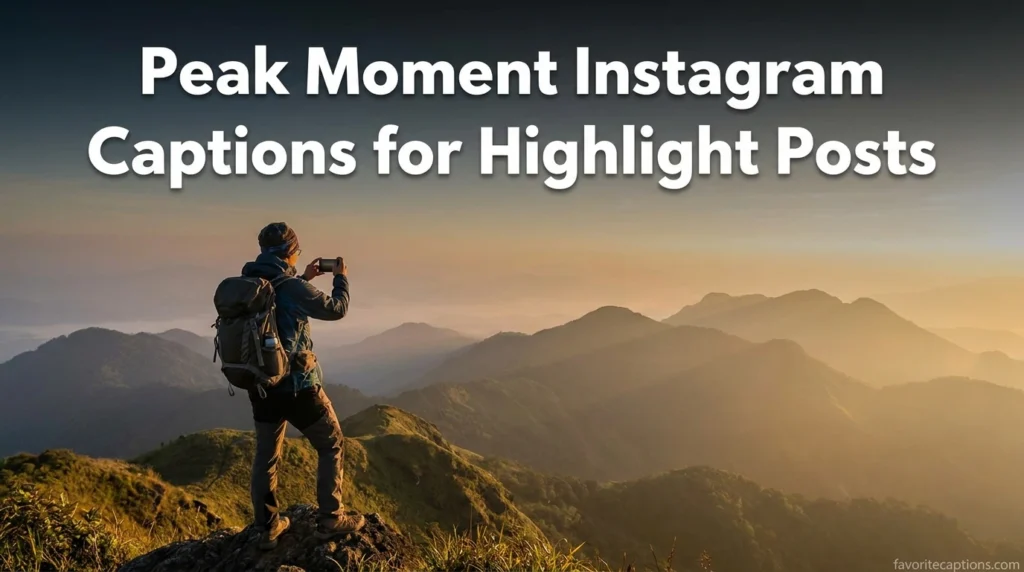 Peak Moment Instagram Captions for Highlight Posts