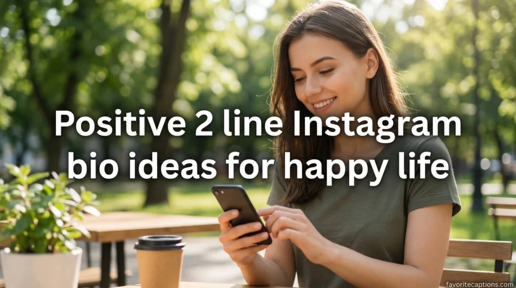 Positive 2 line Instagram bio ideas for happy life