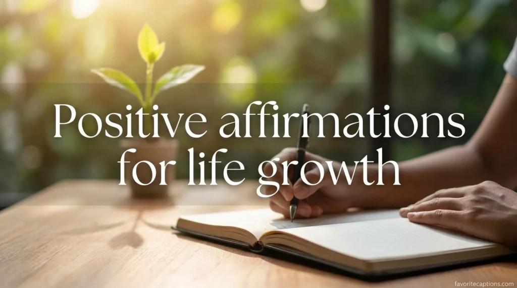Positive affirmations for life growth