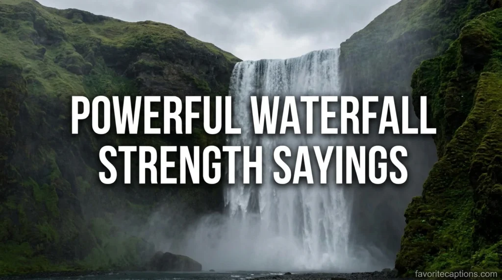Powerful waterfall strength sayings