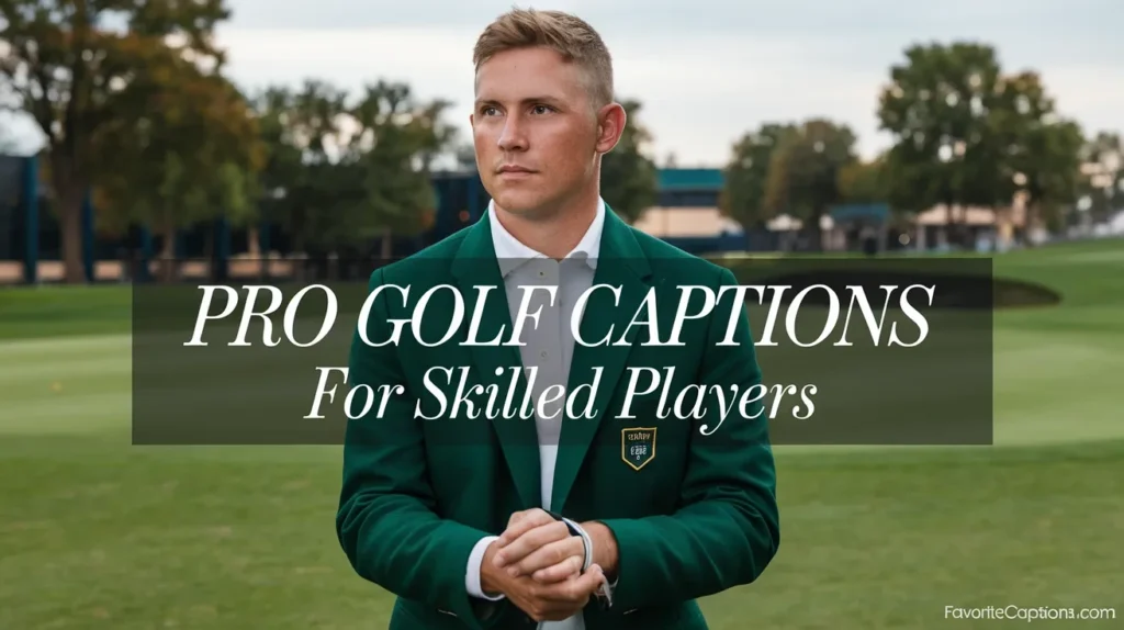 Pro golf captions for skilled players