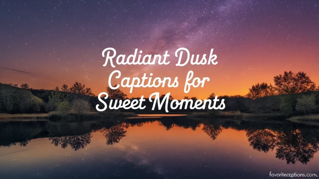Radiant dusk captions for sweet moments
