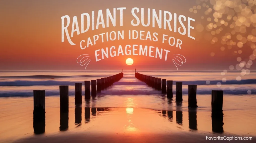 Radiant sunrise caption ideas for engagement