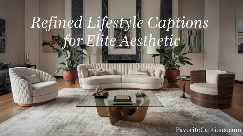 Refined lifestyle captions for elite aesthetic
