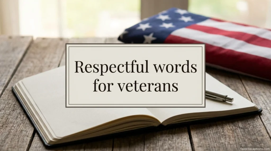 Respectful words for veterans