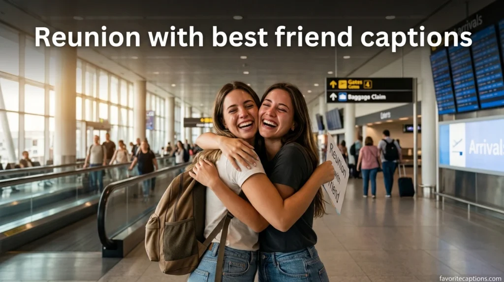 Reunion with best friend captions