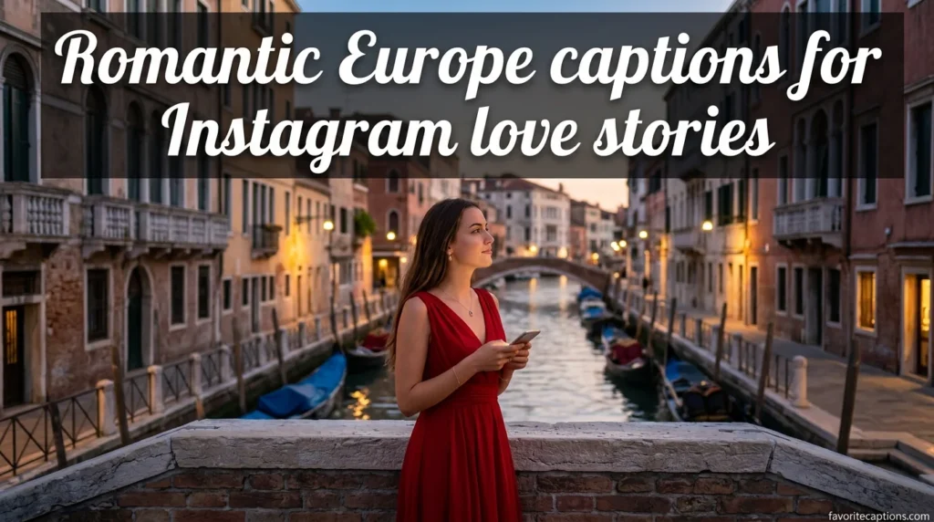 Romantic Europe captions for Instagram love stories