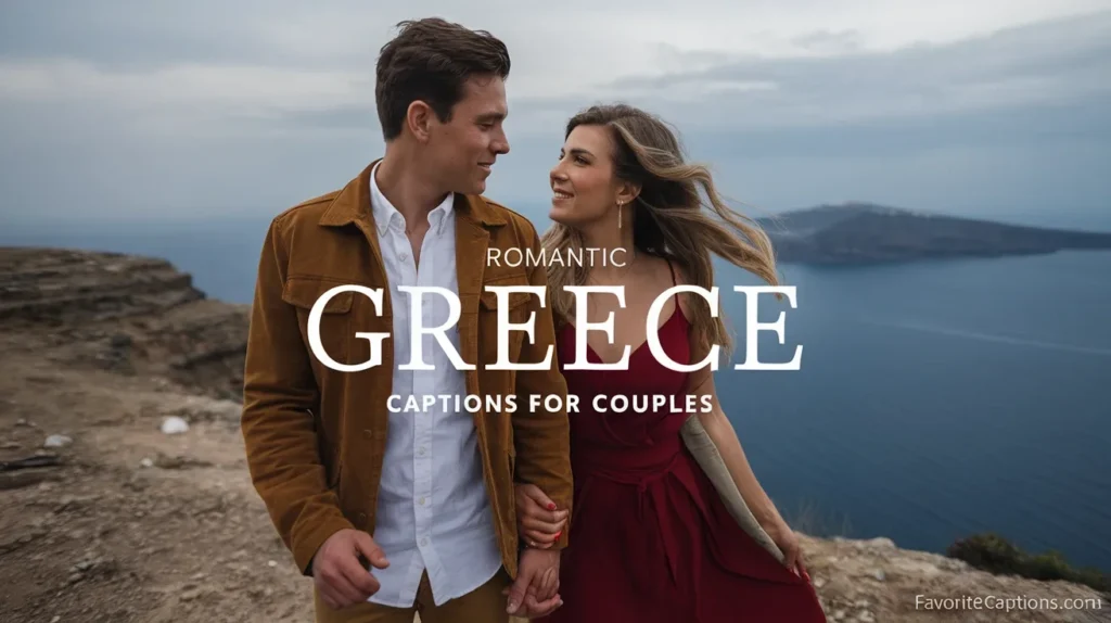 Romantic Greece captions for couples