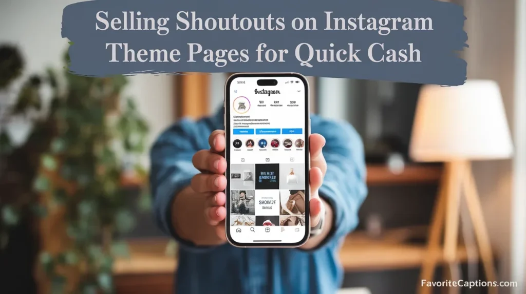 Selling shoutouts on Instagram theme pages for quick cash
