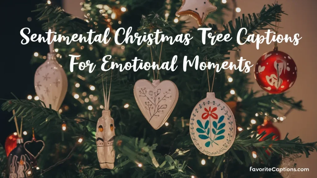 Sentimental Christmas tree captions for emotional moments