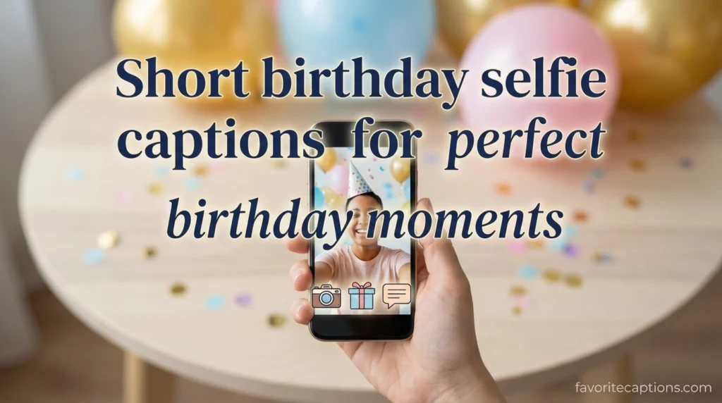 Short birthday selfie captions for perfect birthday moments