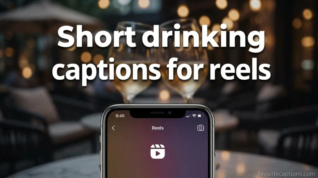 Short drinking captions for reels