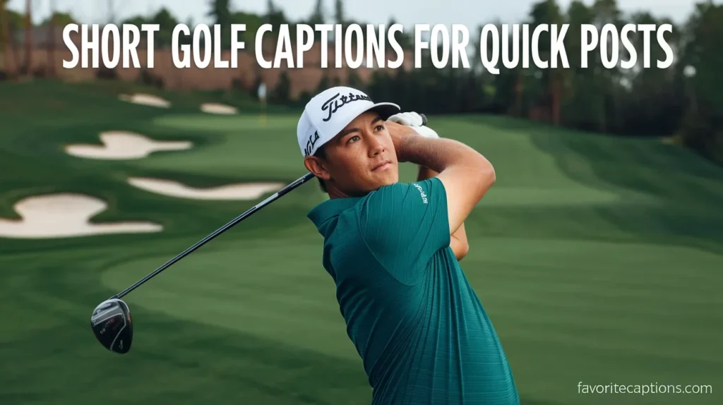 Short golf captions for quick posts