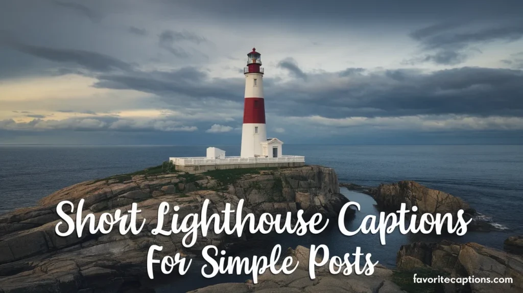 Short lighthouse captions for simple posts