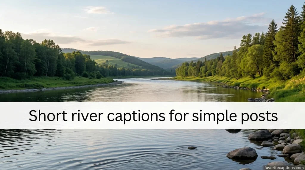 Short river captions for simple posts