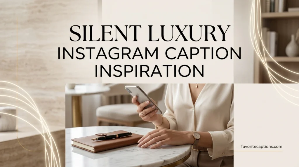 Silent Luxury Instagram Caption Inspiration