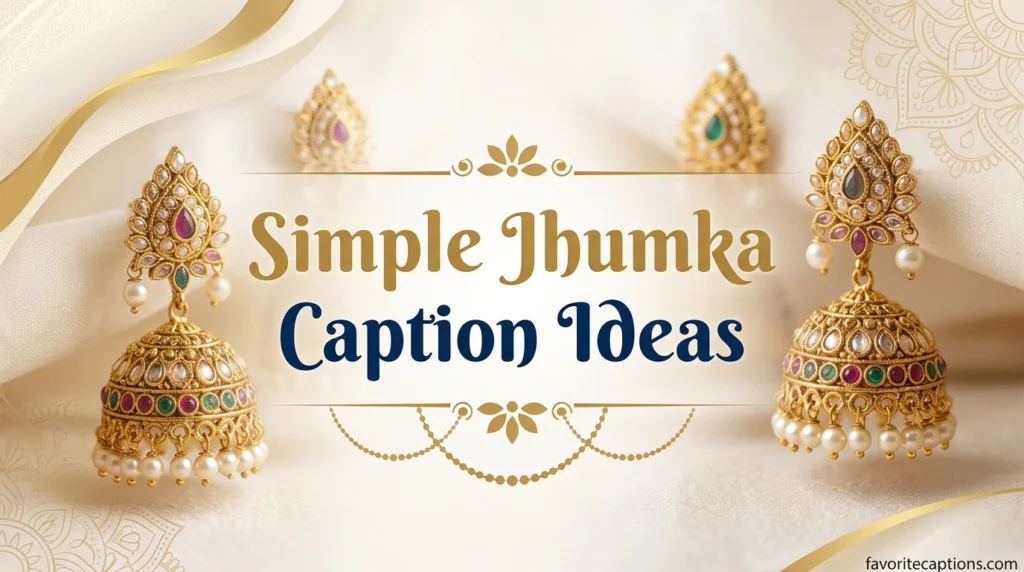 Simple Jhumka Caption Ideas